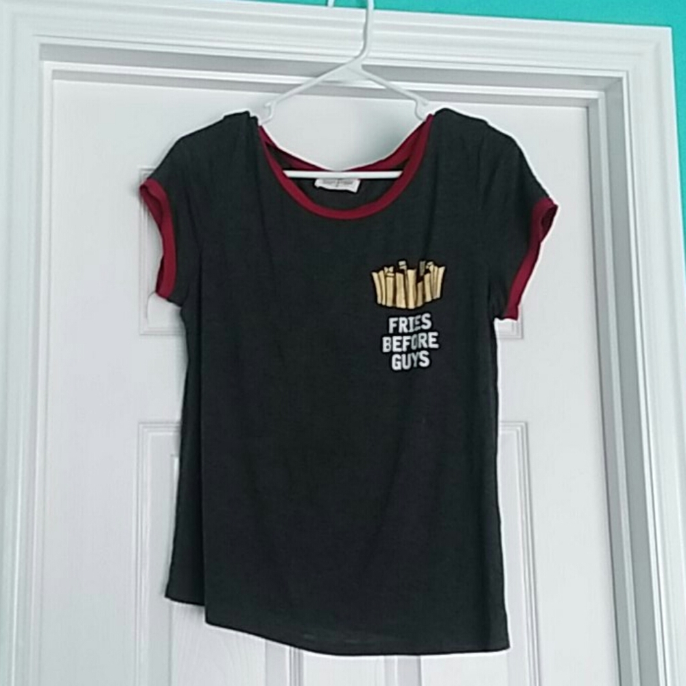 Fries before guys t-shirt